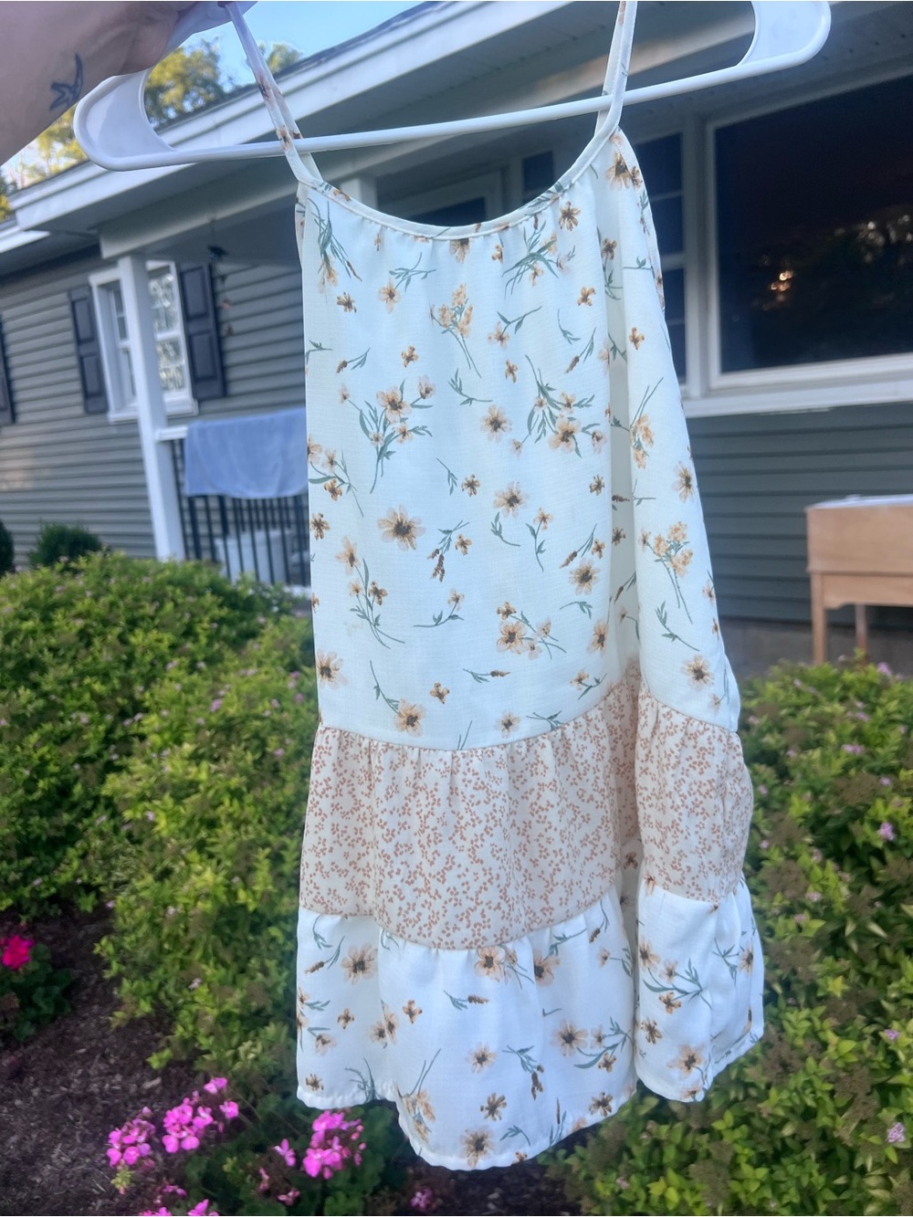 Paper Crane Floral Tiered Cottagecore Cami/ medium